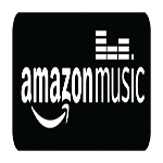[CITYPNG.COM]Black And White Amazon Music Logo - 987x348